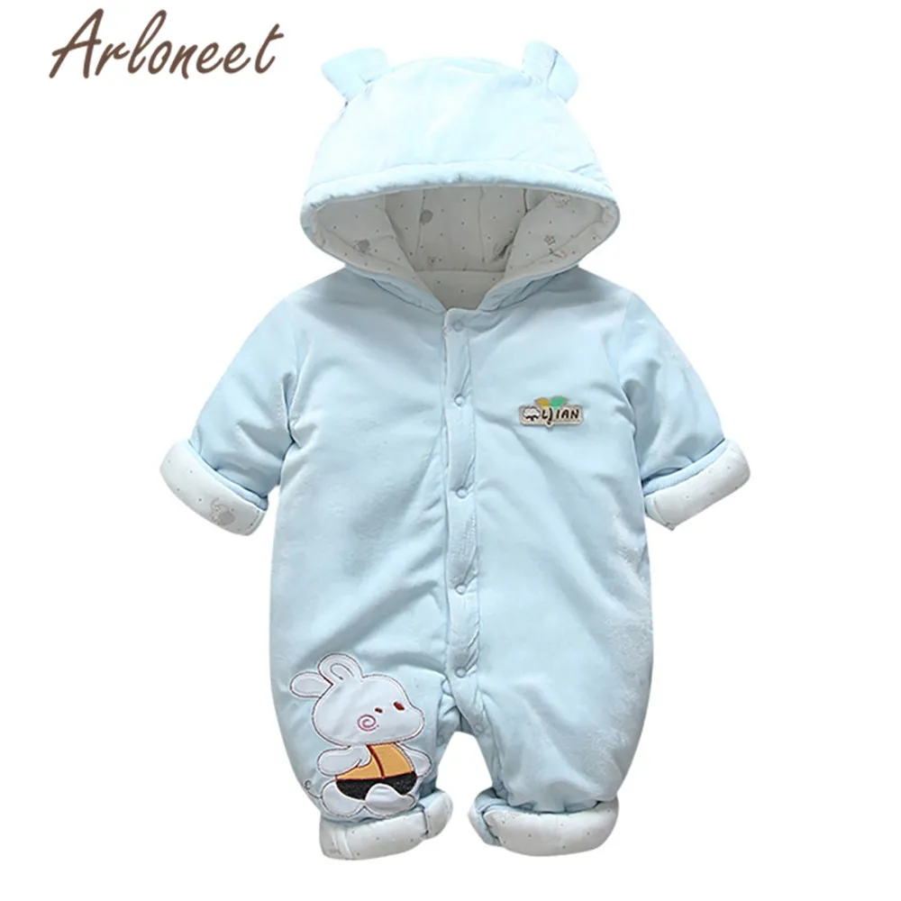 ARLONEET пальто с героями мультфильмов; Комбинезон для маленьких мальчиков; зимние плотные комбинезоны с кроликом для маленьких девочек; Детский комбинезон; пальто с капюшоном; Детский комбинезон; Bebe Menina
