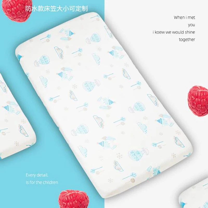 

Baby bed Cover sheet crib mat Infant Mattress Protection sheets baby bedclothes soft 140*70cm cotton Printing washable BHS002