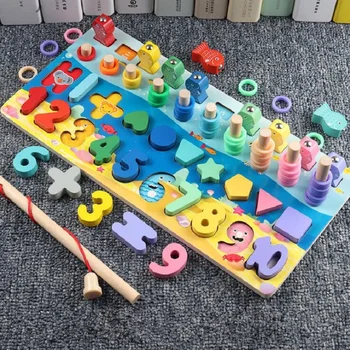 

Kids Eduactional Toys Multi-function Logarithmic Board Montessori Educational Wooden Toys For Children Math Toys