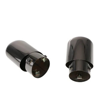 

2pcs 76mm Muffler Exhaust Silencer Pipe Tube For Universal Black
