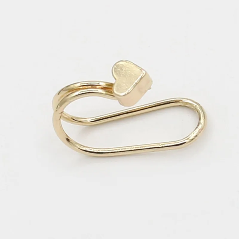 Heart Earring Клипсы для ушей, без проколов, серьги для ушей, кость, золото, цвет, звезда, бабочка, круглое сердце, жемчуг, клипсы, серьги, модные ювелирные изделия для женщин - Окраска металла: Heart Earring