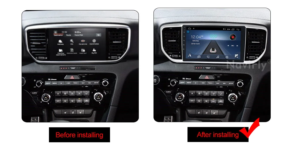 Cheap NaviFly Android 8.1 Car Stereo GPS Navigation for KIA Sportage 4.2 QL 2018 2019 Autoradio multimedia player head unit WIFI BT FM 9