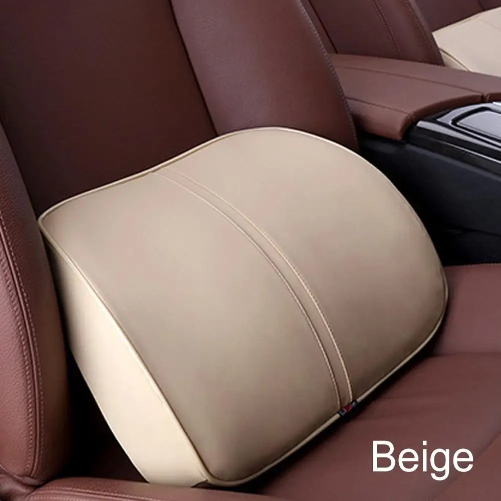 Beige Лидер продаж 4 цвета удобный автомобиль пены памяти хлопок стул из ПУ кожи сиденье задний Поясничный Поддержка Набор подушек - Цвет: Beige