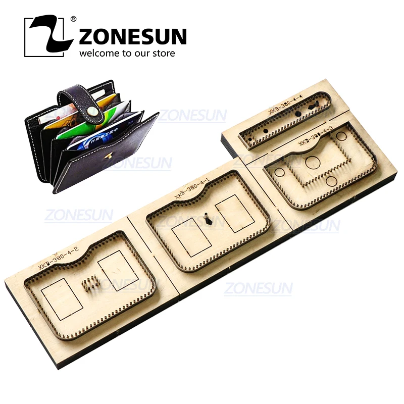 

ZONESUN Credit Card Holder Coin Purse Customized Leather Cutting Die Handicraft Tool Punch Cutter Mold Diy Paper Wallet Cut Die