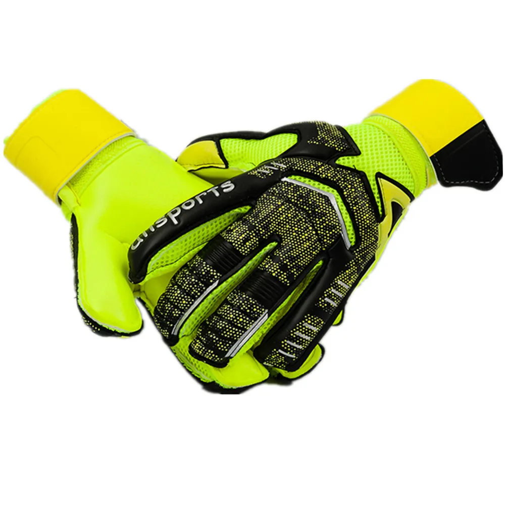 882 green gloves Мужские профессиональные футбольные вратарские перчатки, прочные, 5, защита пальцев, утолщенные, 4 мм, латексные, Детские вратарские перчатки - Цвет: 882 green gloves