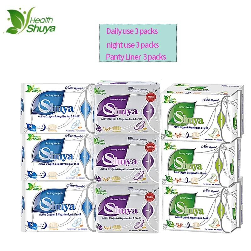 

9Pack Anion Menstrual Pad For Women Towels Organic Cotton Anion Pads Sanitary Napkin Panty Liners Feminine Hygiene Product