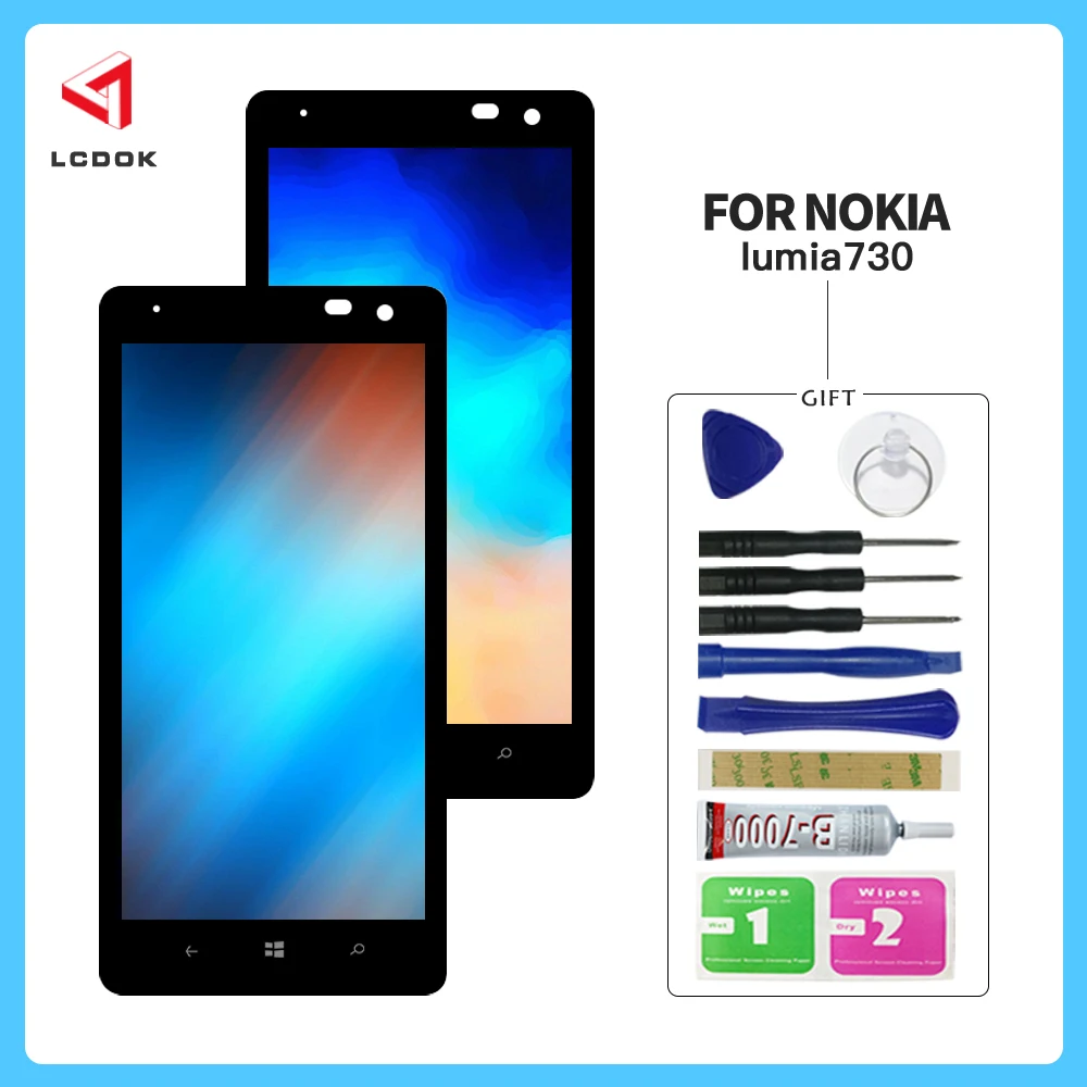 100% протестированный экран для Nokia Lumia 730 735 RM-1038 RM-1039 RM-1040 ЖК-дисплей кодирующий