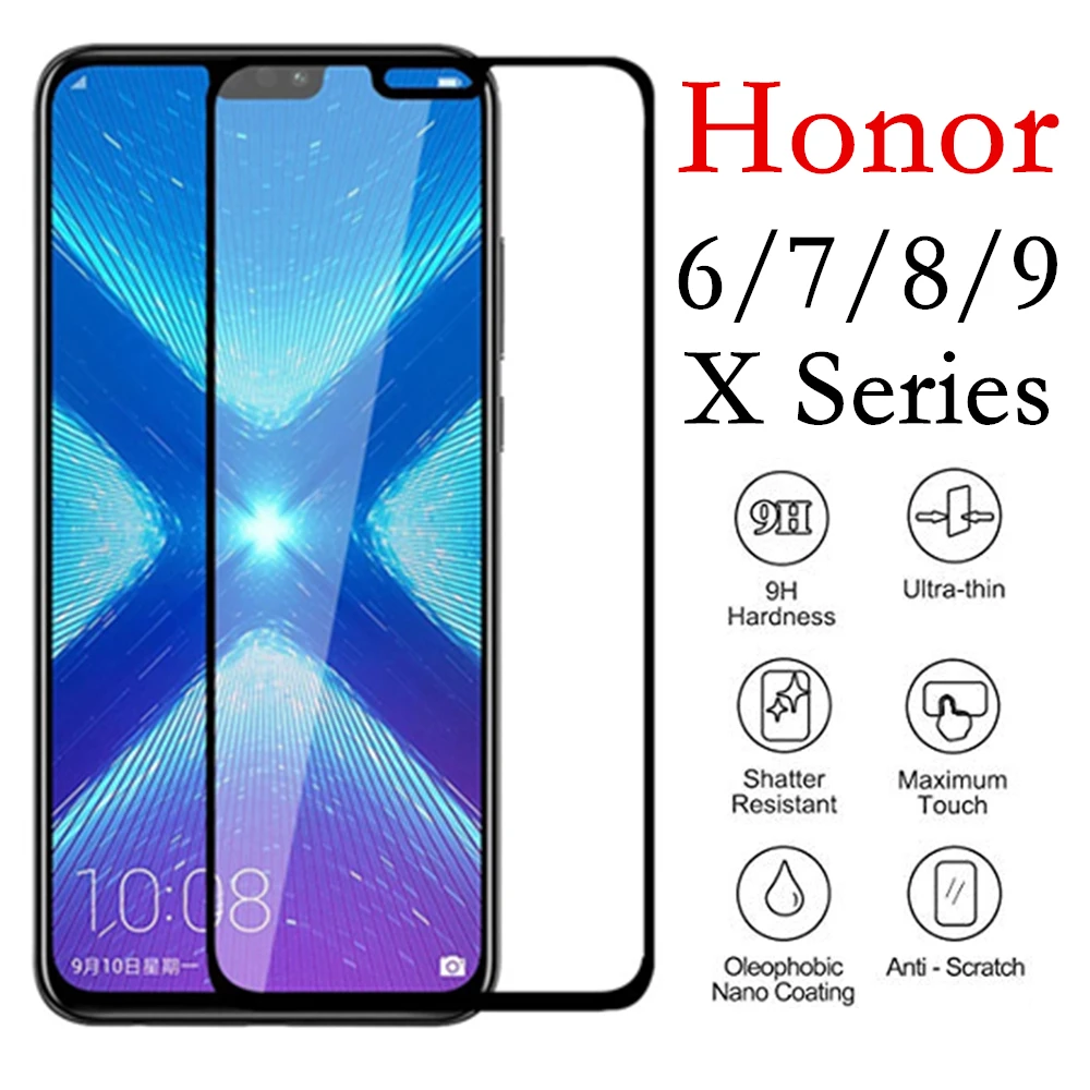 Honor 9x защита для экрана 8x Huawei Honer 6x защитное стекло 7x закаленное Huaway X9 X8 X7 Cam