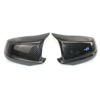 

1 pair Side mirror cover Car Auto ABS Rear view Carbon fiber Cap Durable