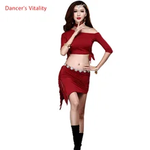 Женский дешевый костюм для танца живота, топ, ремень, комплект из 2 предметов, ручная работа, расшитый бисером, Королевский синий цвет, для выступлений, красное платье, розовое