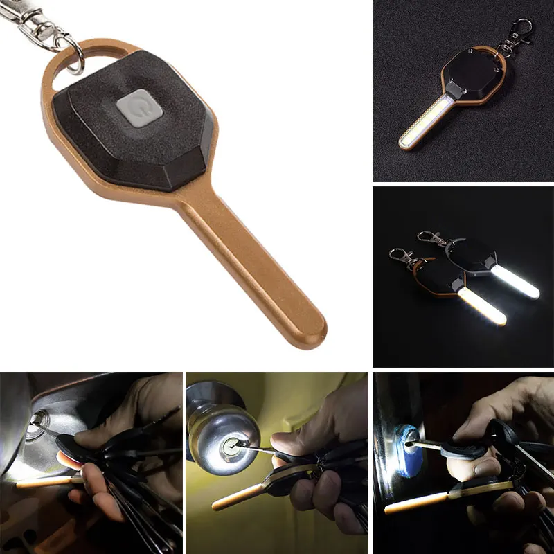 

Durable ABS COB Outdoor Gadgets Camp Key Lamp Running Light Tool Camping Flashlight Light Emergency Mini Outdoors