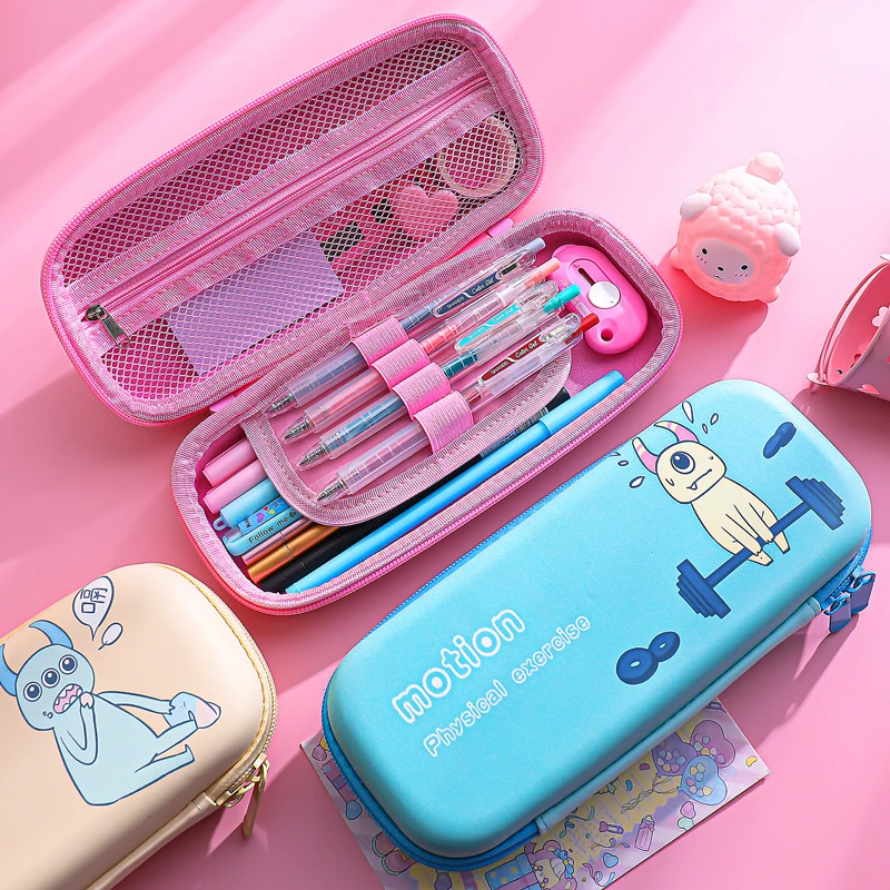 Estuche lápices Kawaii de gran capacidad, estuche con diseño de monstruo de dibujos animados, Bolsa Escolar para lápices, bolso de lápices, papelería, 1 Uds.|Estuches escolares| - AliExpress