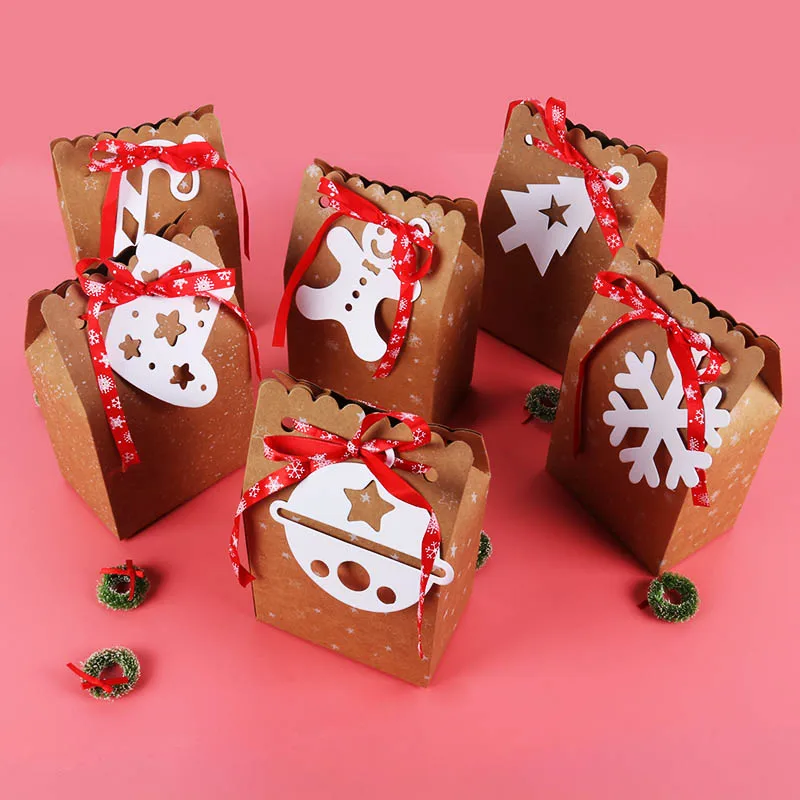 Рождественская коробка для конфет в форме дома упаковка подарочные пакеты коробки Подарочная коробка для хранения рождественские подарочные сумки украшения вечерние принадлежности