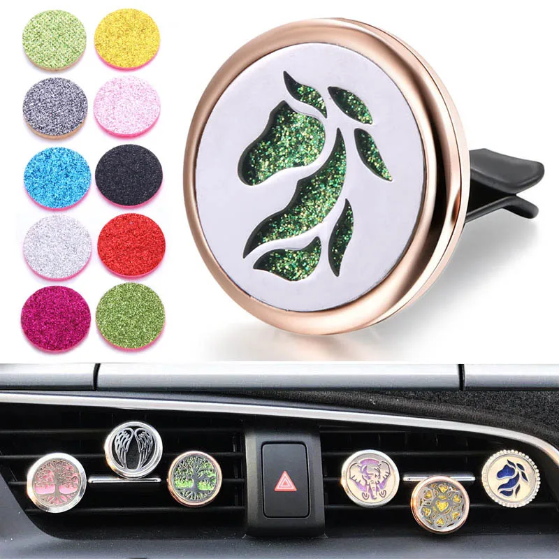

New Rose Gold color Horse Aromatherapy Car Diffuser Stainless Steel Car Air Freshener Perfume Essential Oil Diffuser Locket