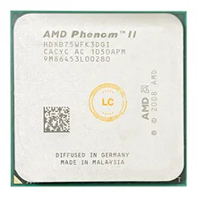 Processador amd fenom ii x3 b75, cpu de 3 núcleos com 3.0 ghz, soquete am3 interno