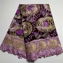 

6Yards Latest Classic Embroidery Wax Lace High Quality 2021African lace fabric For Nigerian Party Dress NN769_S