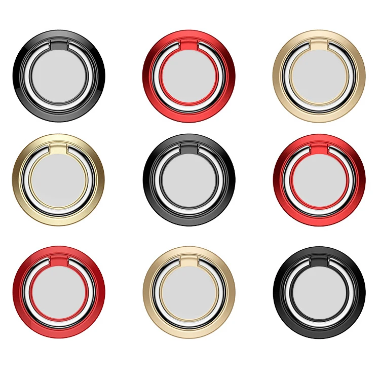 H7a3348c43f0d40fba4f8528c2f354ff8I Universal Finger Ring Holder Stand Grip 360 Degree Rotating for Mobile Phone Car Magnetic Mount Phone Back Sticker Pad Bracket Mallzona