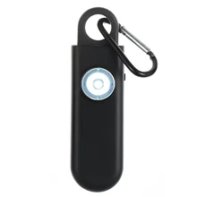 Porte clés noir pour auto défense, alarme personnelle 130db, avec SOS LED, trois types de lumières, sécurité personnelle