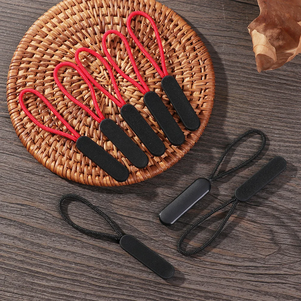 5PCS Zipper Pull Puller End Fit Rope Tag Fixer Zip Cord Tab Replacement Clip Broken Buckle Travel Bag Suitcase Tent Backpack zipper clip