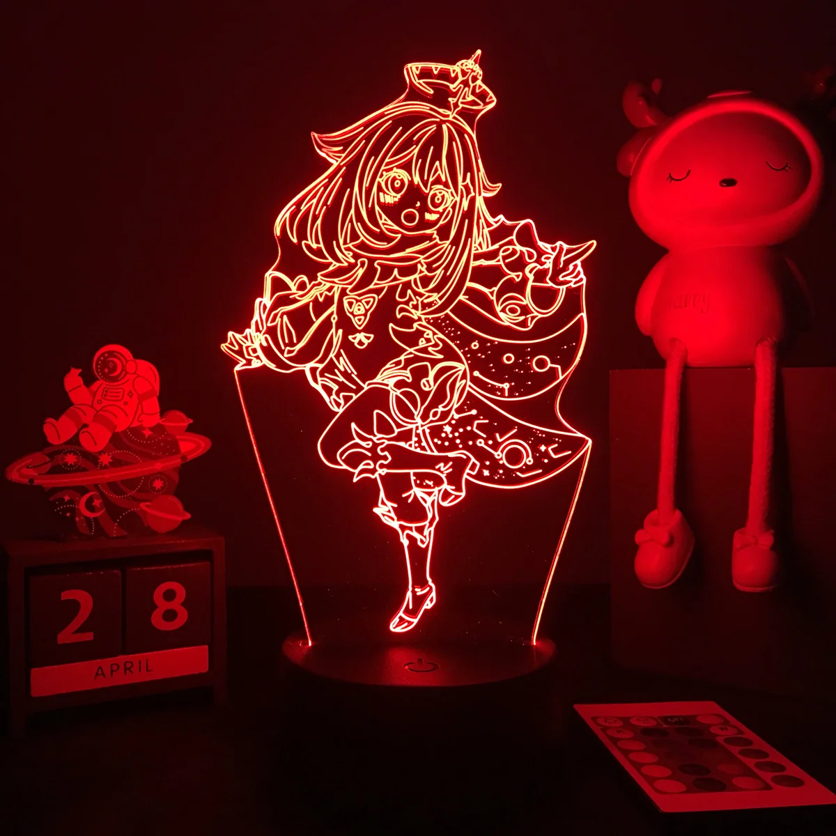 best night light Genshin Impact 3D LED Nightlight Color Changing Usb Battery Powered Usb Lamp Ganyu Mona Game Figure For Room Decor Unique Gift mushroom night light