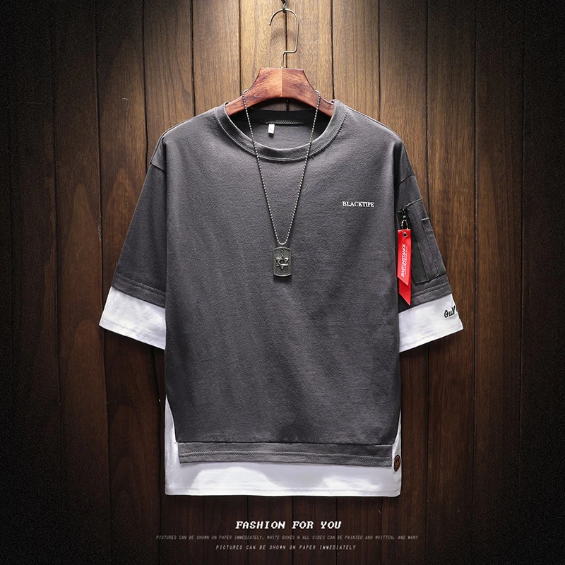 T Shirt Mens Clothes Trend Casual 