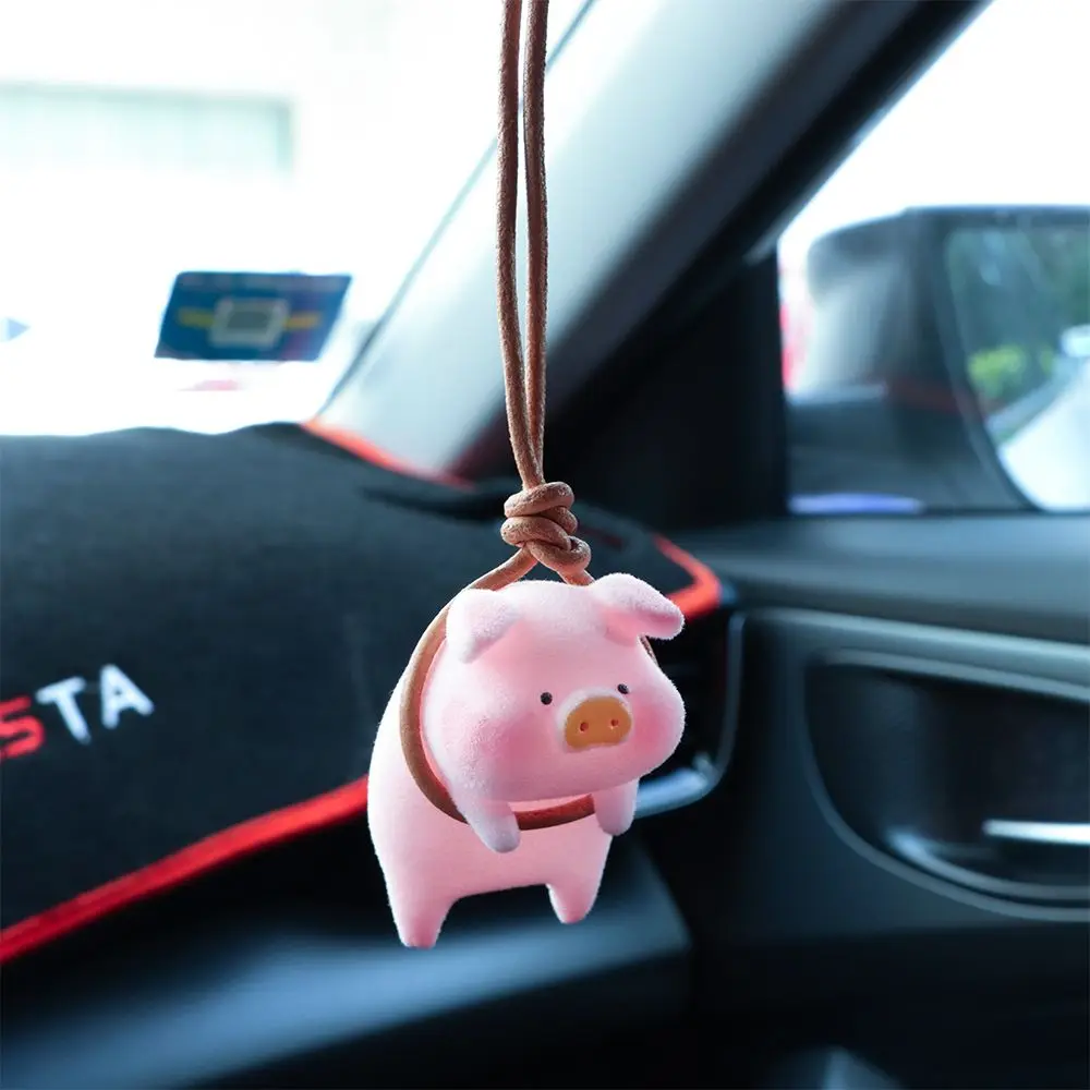 Pilot Office Home Gardening Hanging Car Rear View Mirror Pendant Lucky Piggy Hanging Ornament Auto Interior Decoration 