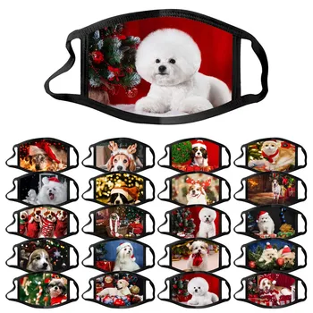 

Adult Washable Reusable Cloth Face Mouth Masks Fashion Printed Christmas Party Masks Dustproof Protective Pm25 Face Shield