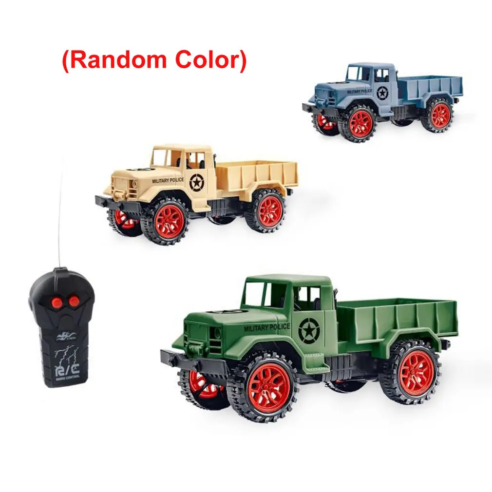 

1: 24 2 Channels RC Car Military Truck Remote Control Crawler Kids Vehicle Toys for Children Birthday Gift