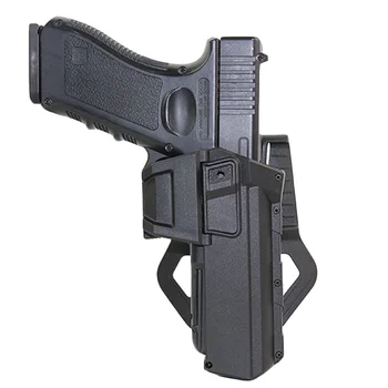 

Tactical Movable Pistol Airsoft Holsters for Glock 17 18 with Flashlight or Laser Mounted Holster Right Hand Waist Gun Holster