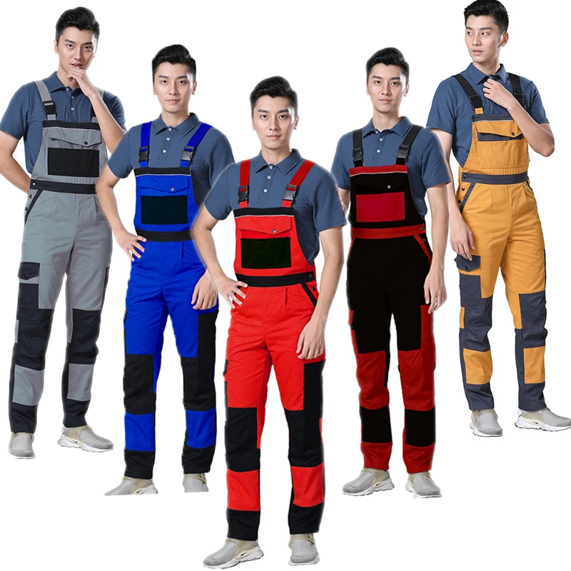 Monos de trabajo de talla grande para hombre, a la moda uniforme de  trabajo, herramientas, mono con tirantes, logo personalizado| | - AliExpress