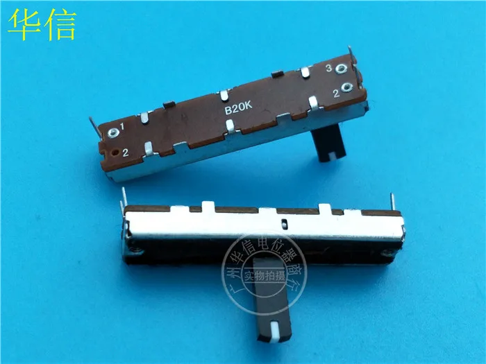 

5pcs SC-302N Long 45MM Slider Fader Single Potentiometer B20K / Handle Length 15MM / With Midpoint