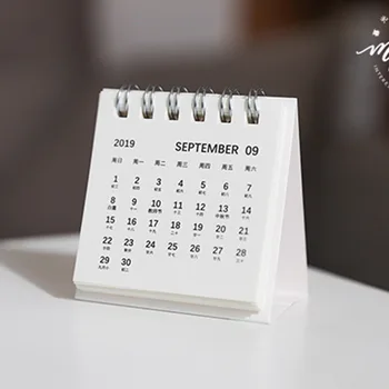 

2020 New Year Mini Desk Calendar Simple Desk Coil Notepad Kraft Paper Calendar Daily Schedule NC99