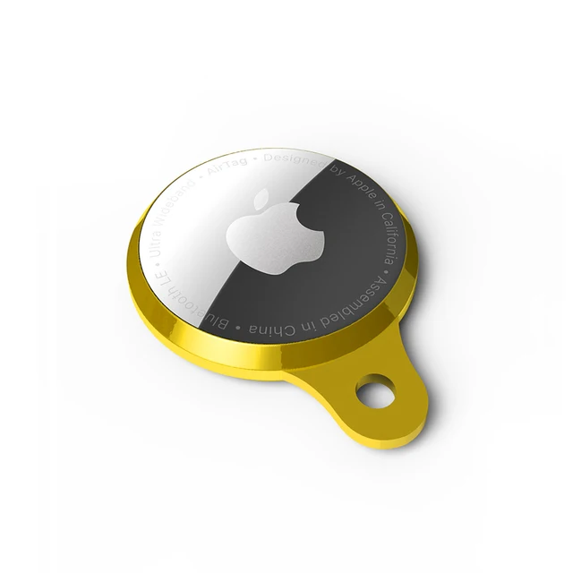 Airtags Case Protective Cover TPU Case of New Apple AirTags for Anti-Scratch and  Anti-Loss Design Gold