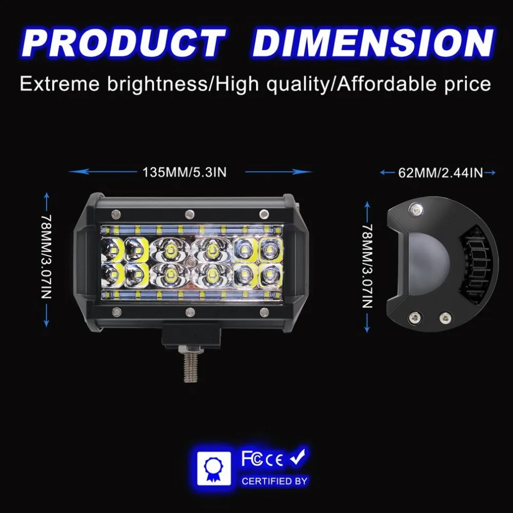 5 дюймов 84/168W светодиодный рабочий свет стробоскоп мигающий свет бар вождения авто противотуманных фар для грузовиков, внедорожников, квадроциклов, наводненных 4WD лодка светодиодная балка для внедорожников