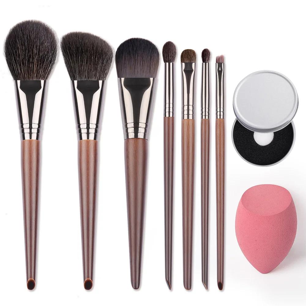 Essentiële Make-Up Kwasten Set Geit Paard Haar Synthetische Vezels Gezicht Poeder Contour Blend Basic Eye Make Up Brush Kit Cosmetische