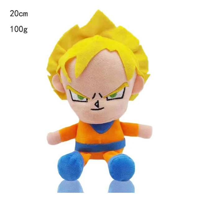 Anime dragon ball z brinquedo de pelúcia saiyan guko piccolo vegeta majin  buu gohan figuras dos desenhos animados bonecas crianças presentes de natal  brinquedos - AliExpress