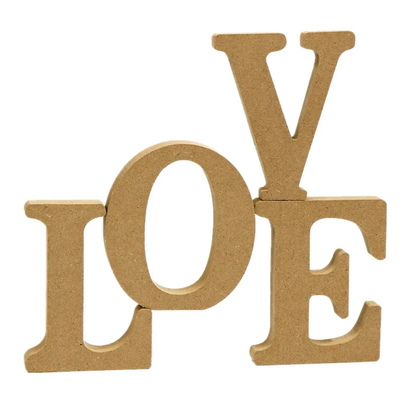 Collocation DIY Wooden Alphabet Letter Personalised Ornament Name Design for Wedding Birthday Party Home Decoration Craft Gift
