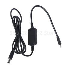 USB C PD Type C Male to 12V 20V 5.5x2.1mm Male Step Up Power Supply Cable for Wifi Router LED Light CCTV Camera and more