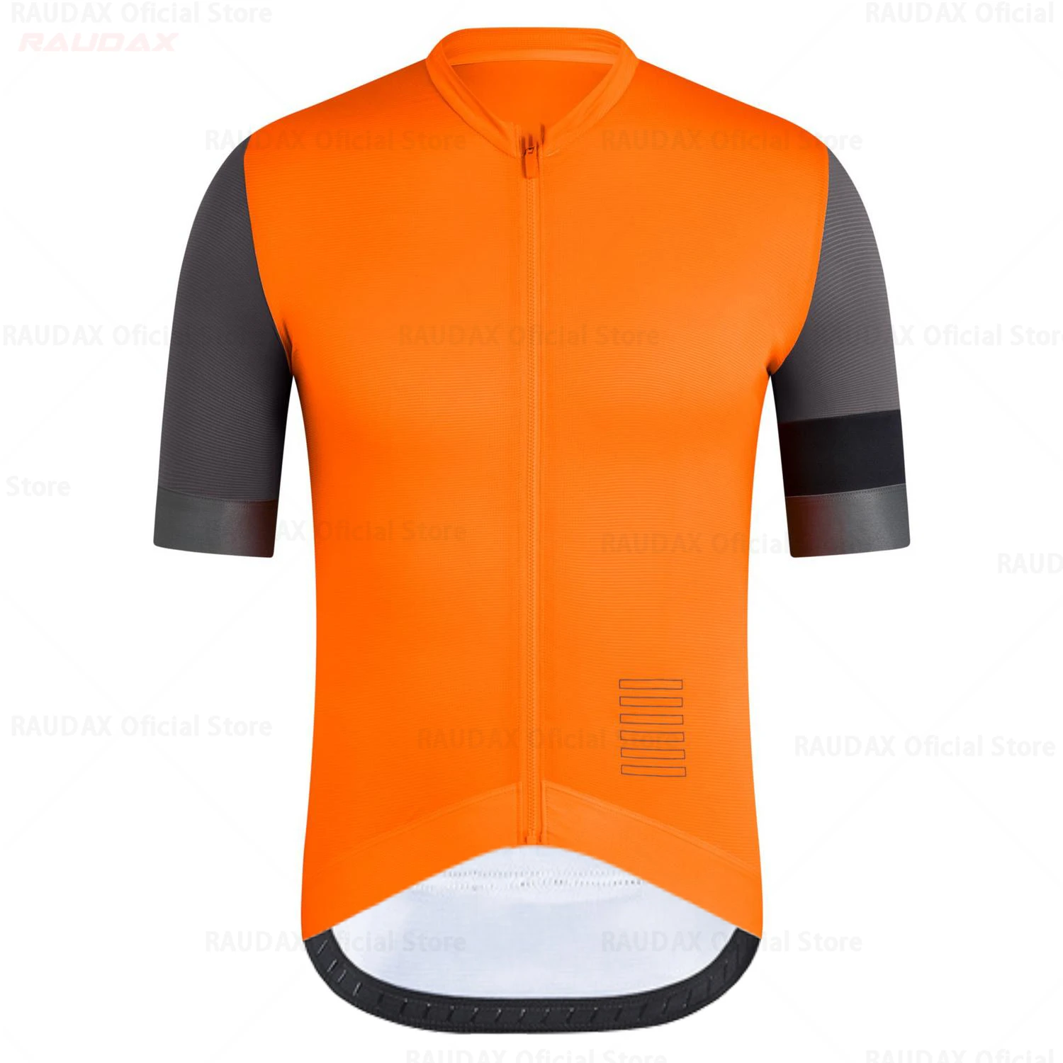 Men's Orange Cycling Jersey 2023 Team Raudax Summer Cycling Clothing