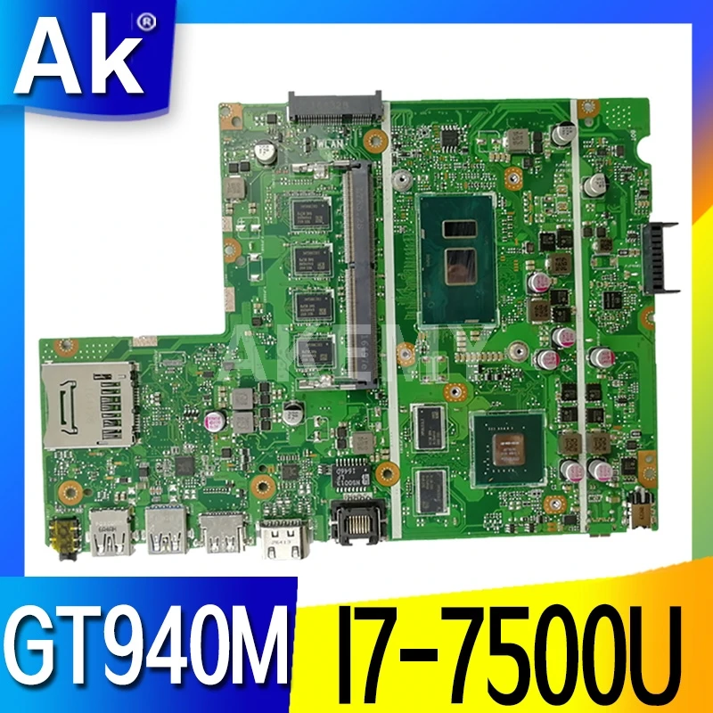 Akemy для For Asus X541UJ X541UV X541UQ X541U X541 X541UVK X541UQk Laotop материнская плата W/ GT940M I7