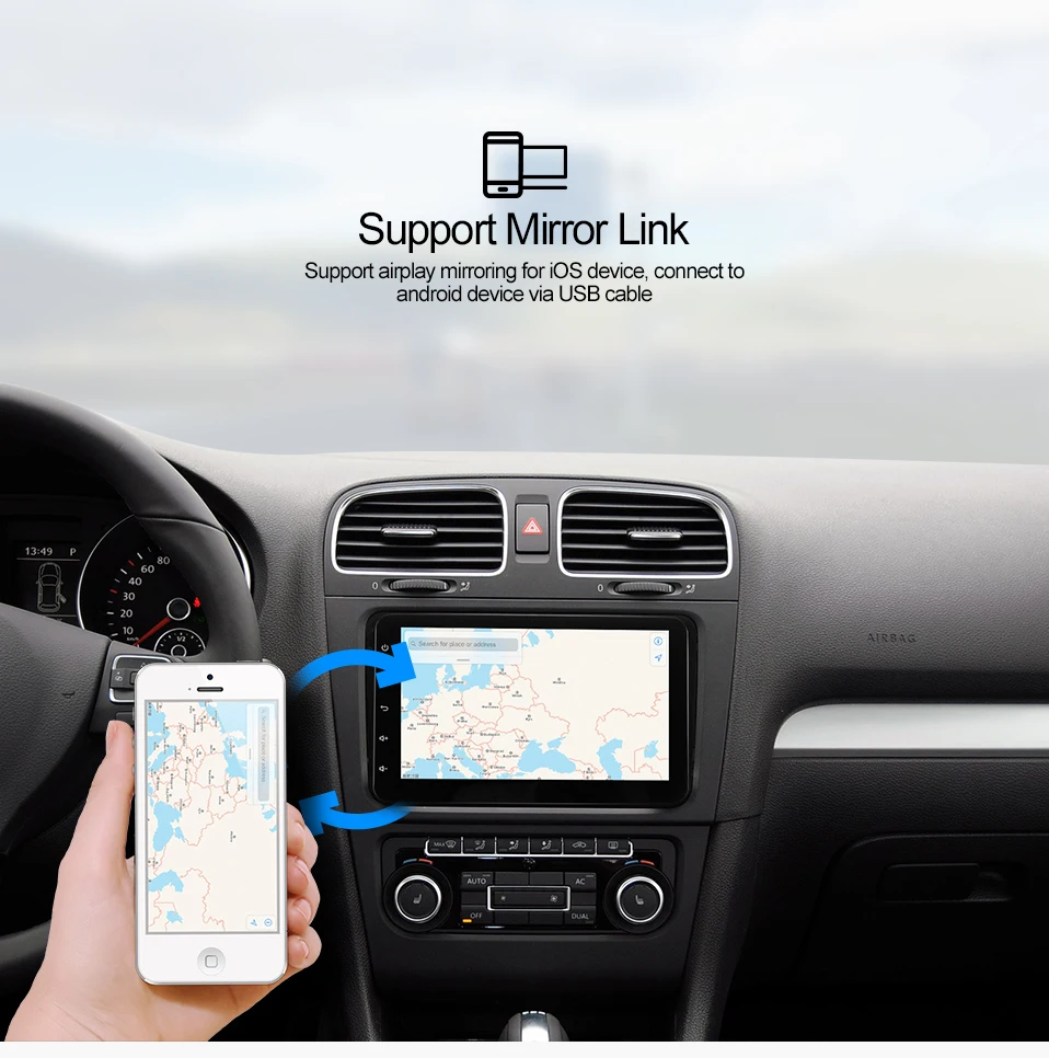 Best EU/RU Warehouse CDZ8060 2G android 9.0 car dvd player for VW polo golf passat tiguan skoda yeti superb rapid for skoda gps navi 25