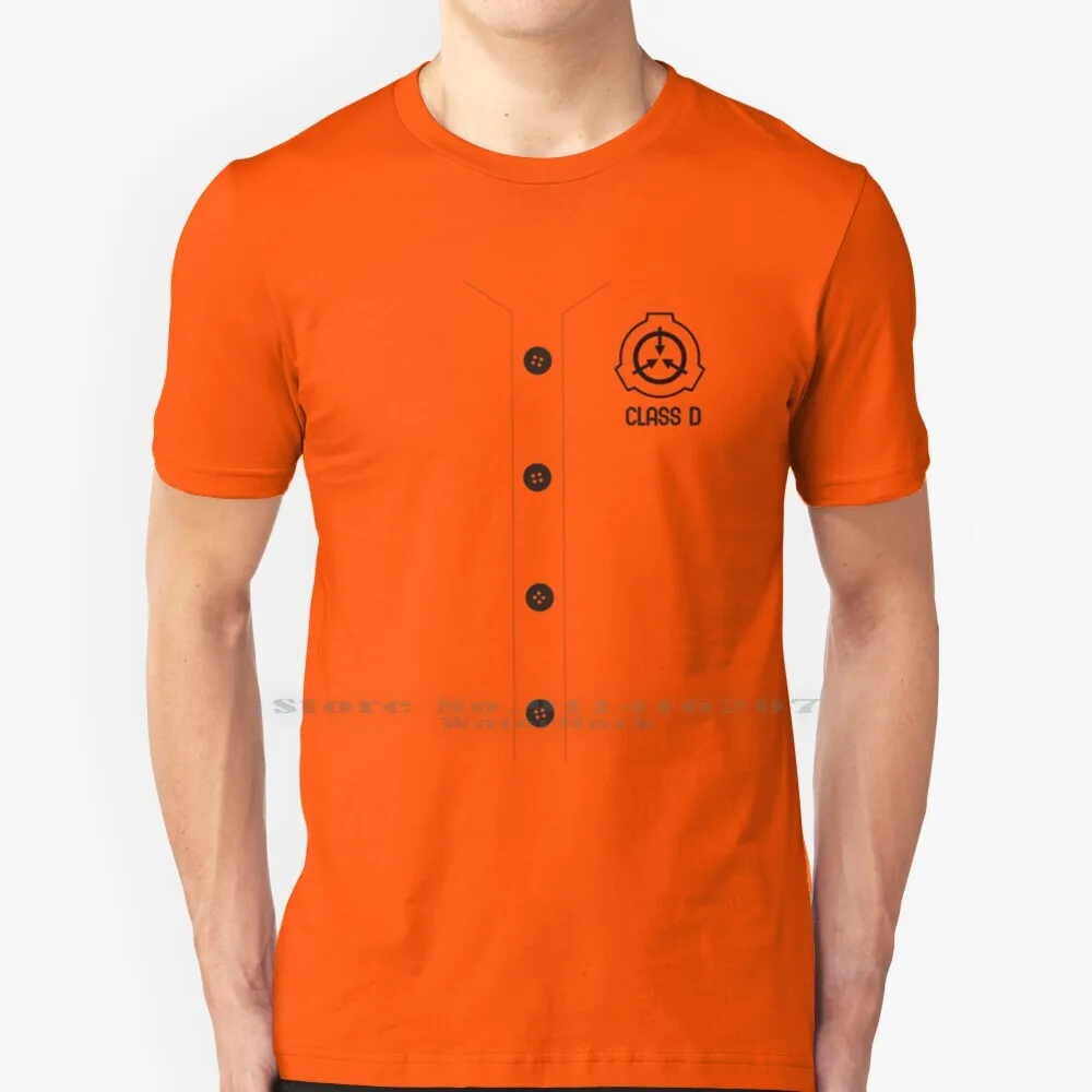 Scp Secure Contiene Protect Class D Button T Shirt 100% Puro Cotone Scp Secure Contiene Proteggi La Divertente Rottura Del Contenimento Del Gioco