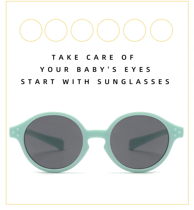 Polarized TPEE Infant Baby Sunglasses 0-12 Months Kid UV Proection Sun Baby Glasses 6 Month Baby Sunglasses