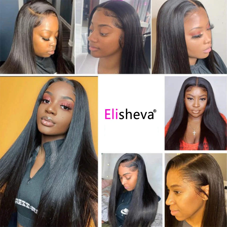 Bone Straight Human Hair Wig Straight Frontal Wig 4x4 Transparent Lace Wig 30 Inch Lace Front Wig Brazilian Hair PrePlucked Remy