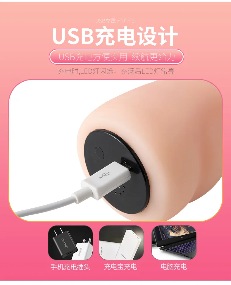 Мужская оральная зарядка через USB с двойной головкой секс Экипировка для мужчин Т
