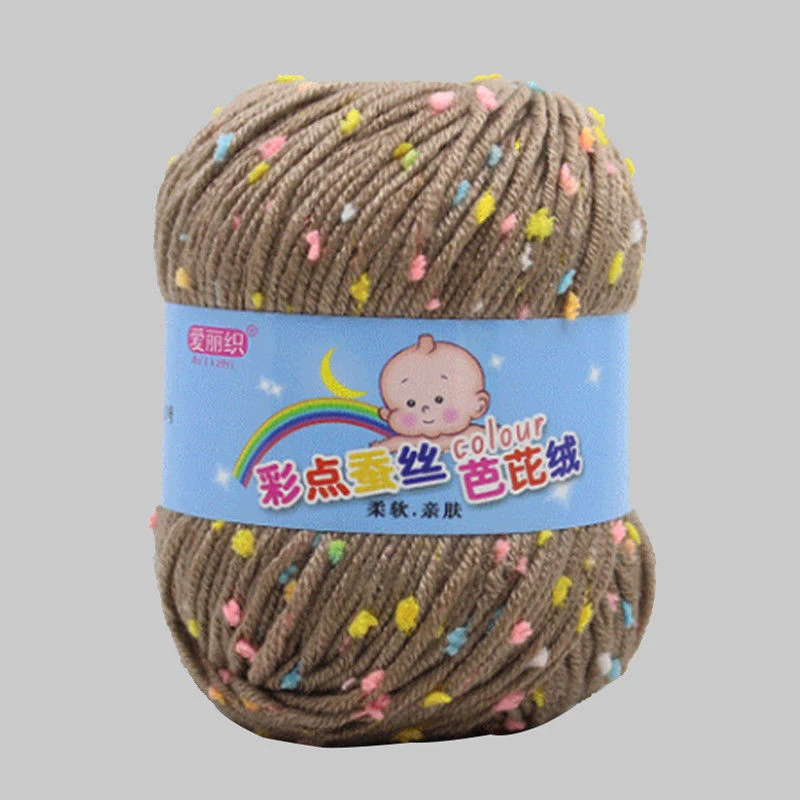 50G Baby Yarn Ball Cashmere Natural Smooth Dot Knitting Wool Line Xmas Gift New