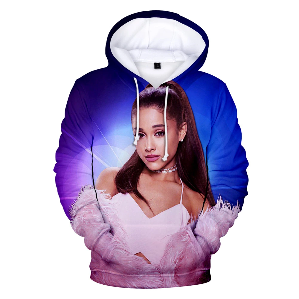 Популярные толстовки Ariana Grande 3D для женщин и мужчин Модный пуловер в стиле
