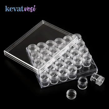 

30 Grid Nail Art Storage Box Transparent Empty Storage Case Container for For False Tips Glitter Rhinestone Tools Nail Art Kit