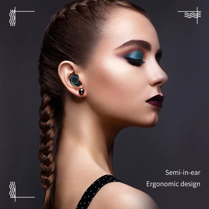 M10B TWS 5 1 Bluetooth Headset Sports Wireless LED Display Ear Hook Running Earphones IPX7 Waterproof Erbuds with Microphones