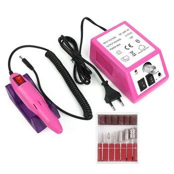 

1 Set Power Nail Drill Machine Kit 6 Bits Drill Electric Nail Art File Pen Pedicure Machine Equipment 20000RPM Manicure Tools